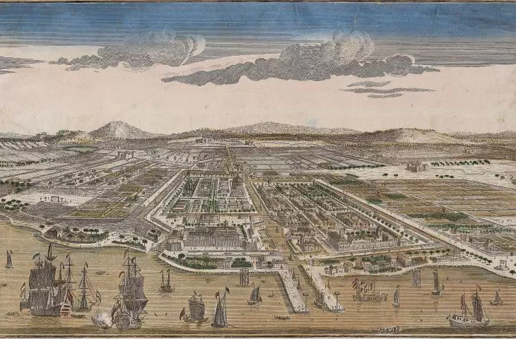 An engraving of Batavia from 1780.