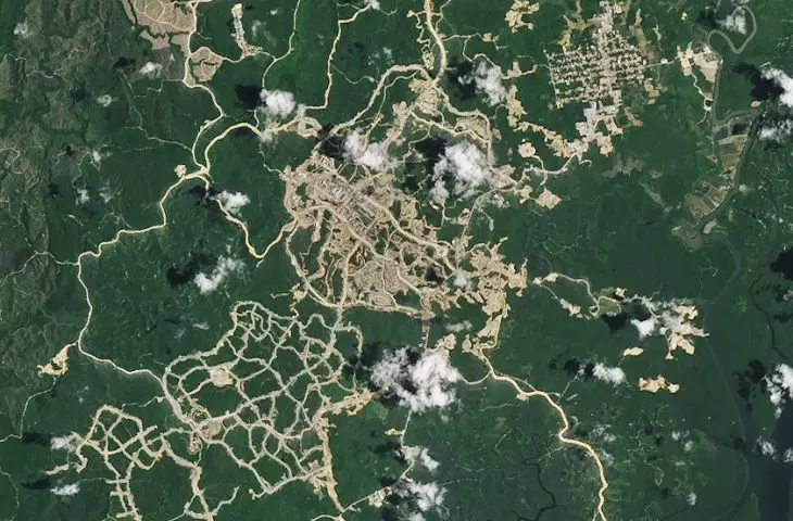 Nusantara in February 2024.The images were taken by OLI on the Landsat 8 satellite.