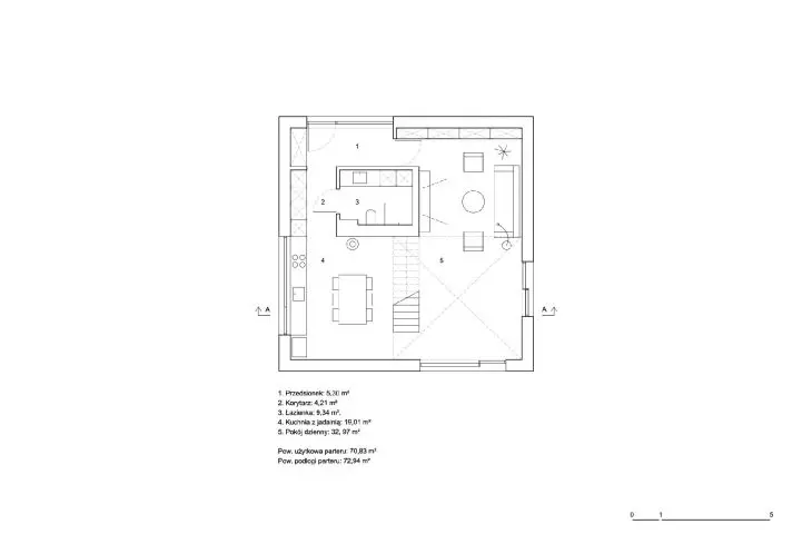 FINN bungalow in Oswiecim, first floor plan