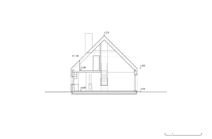 FINN house in Oswiecim, cross section