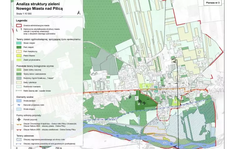 analysis of the city's greenery structure