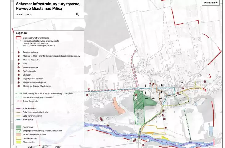 schemat infrastruktury turystycznej miasta