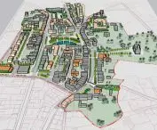wizualizacja koncepcji rewitalizacji centrum Nowego Miasta nad Pilicą - widok od strony zachodniej