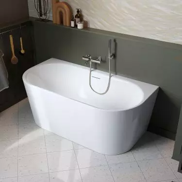 Wall-mounted freestanding bathtub SOLA