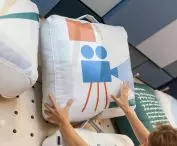 Colorful motifs on cushions