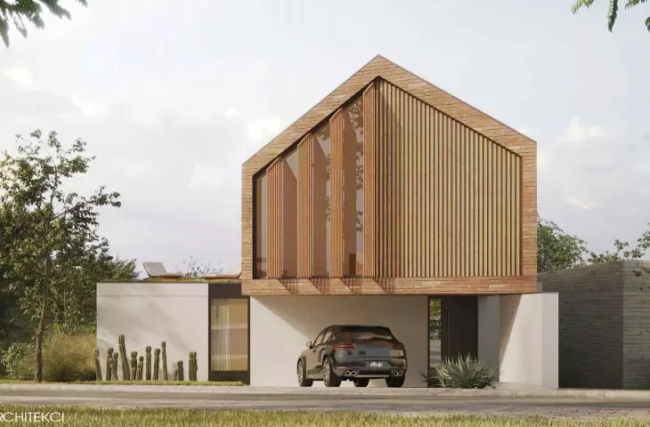 House in the town of Zibatá, Mexico