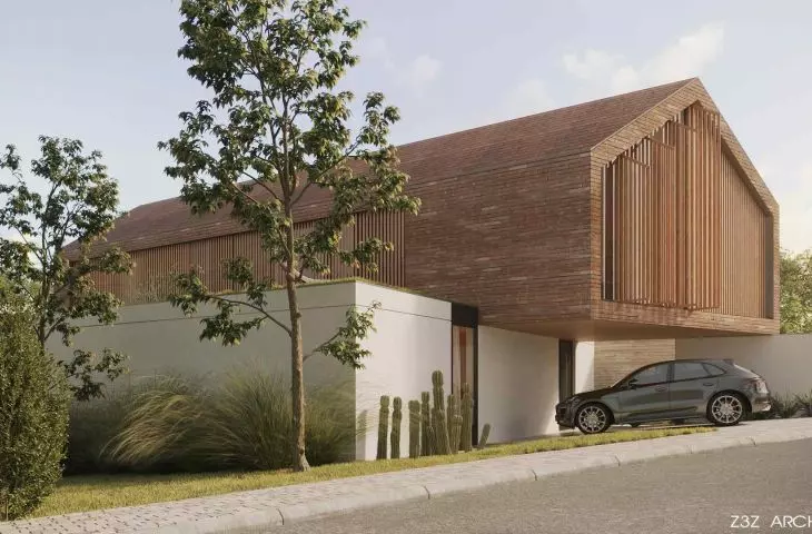House in the town of Zibatá, Mexico