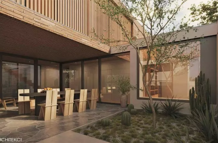 House in the town of Zibatá, Mexico