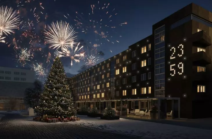 Illumination of the new elevations of the Old Market Square in Gorzow Wielkopolski