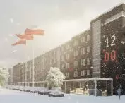 Illumination of the new elevations of the Old Market Square in Gorzow Wielkopolski