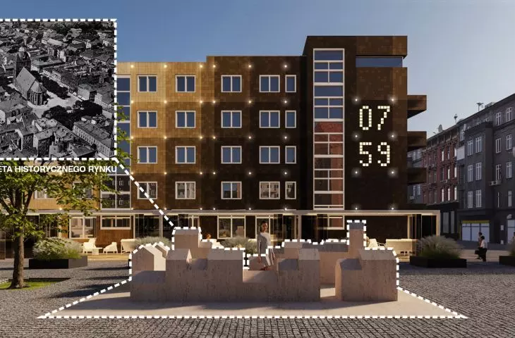 urban planning model to show the historical shape of the Old Market Square