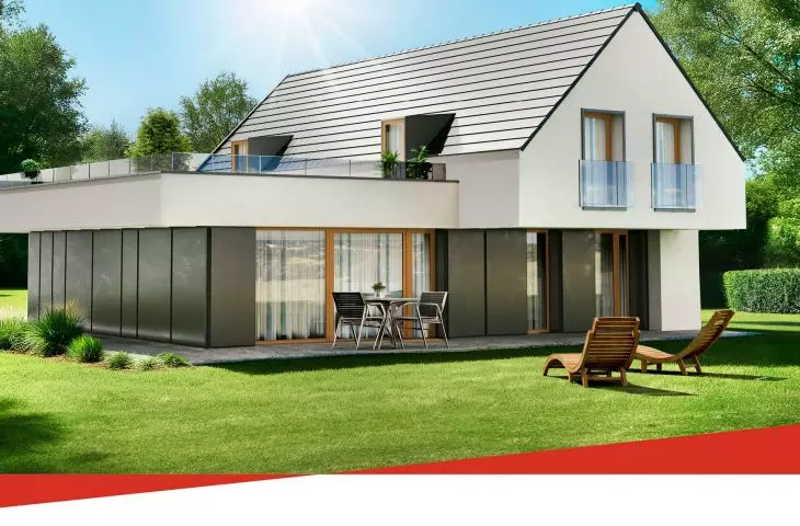 Braas Teviva TermoComfort concrete tile, graphite color