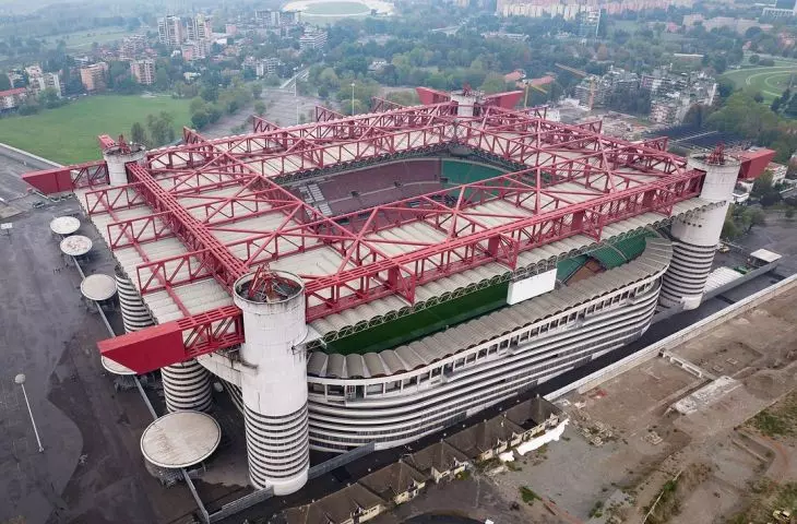 San Siro Stadium from a bird's eye view