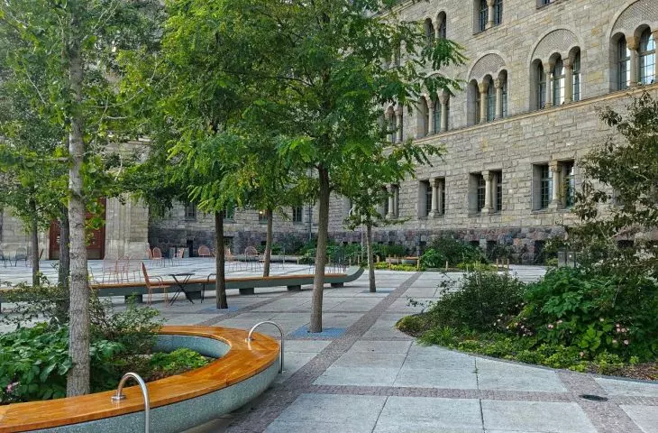 Poznan castle courtyard after reconstruction