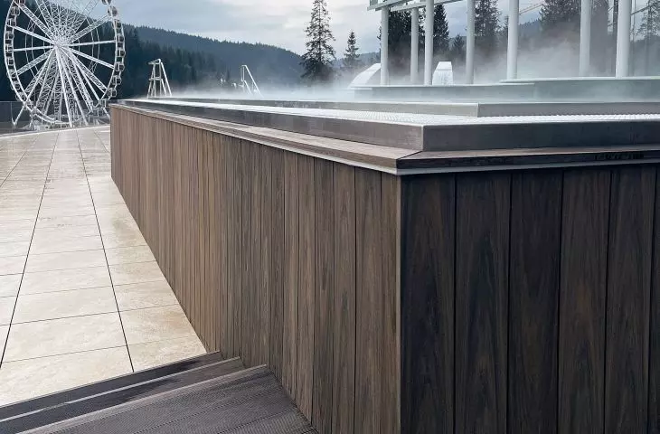 Deska tarasowa: Bruggan MultiColor, Kolor: Wenge, Obiekt: Park wodny