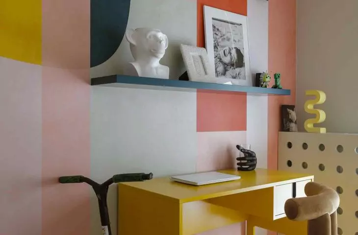 The second room is a home atelier - a space for work and creative activities