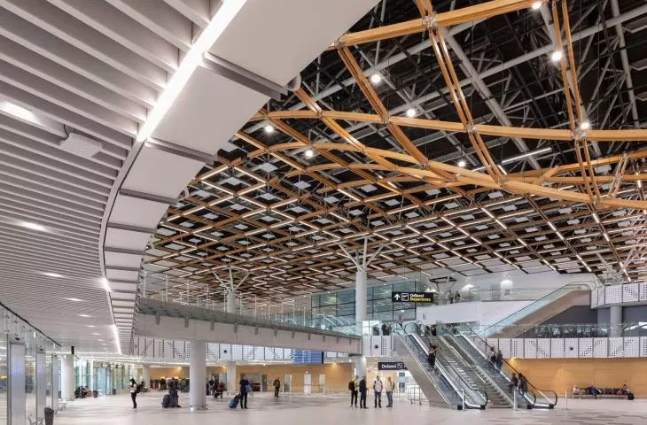 Friendly acoustics should be a must have design whether the interior is a big crowded airport hall or a quiet library. Airport Split Croatia