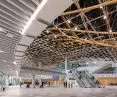 Friendly acoustics should be a must have design whether the interior is a big crowded airport hall or a quiet library. Airport Split Croatia