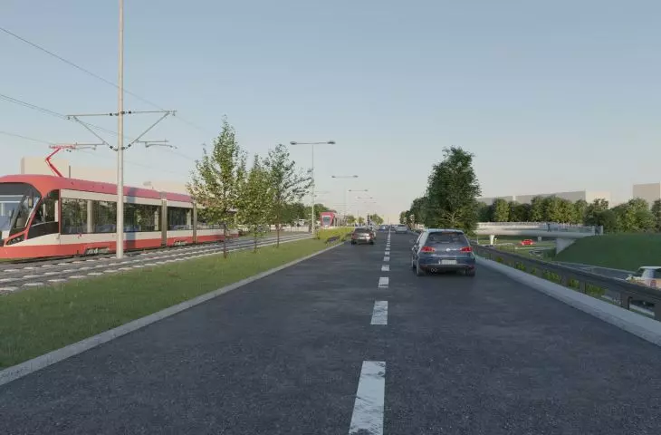 Visualization of the area after demolition of the footbridge 