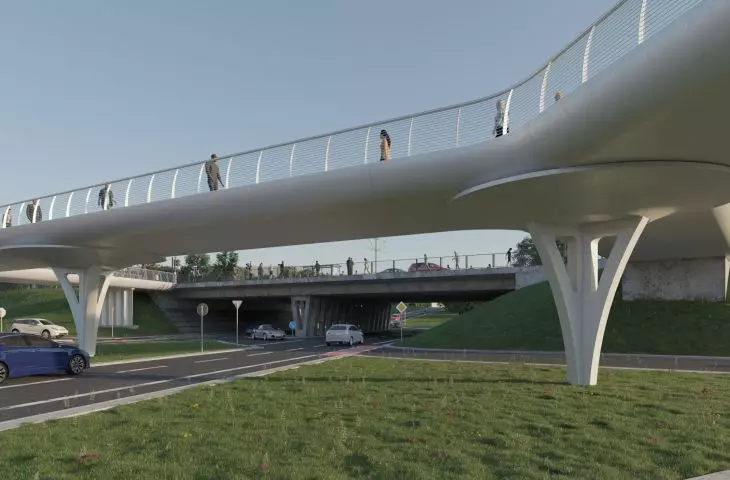 This is what the new structure is expected to look like after the demolition of the footbridge in Zaspa