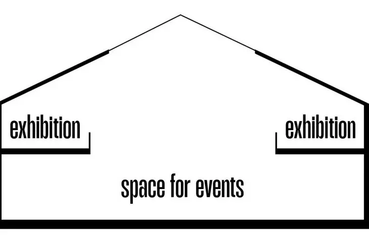 cross-sectional diagram of the hall