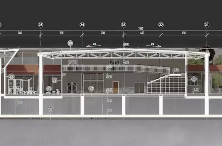cross-section D-D