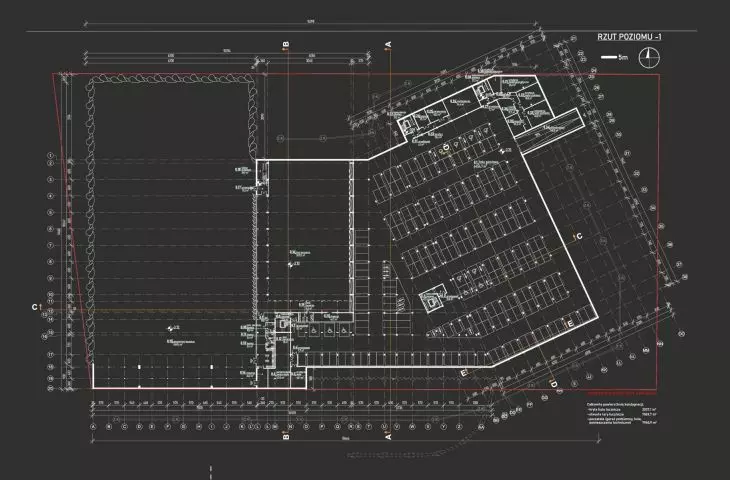 projection of the underground level