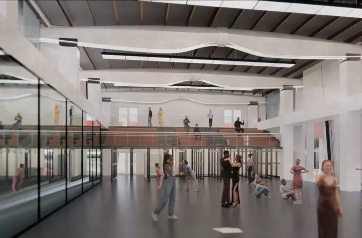 interior of the dance hall