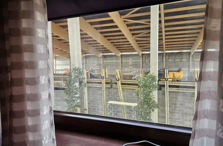 View from the windows of the block of flats at 7 Kordylewskiego Street in Krakow
