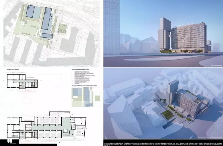 Competition for the Jowita student house in Poznań - equivalent award