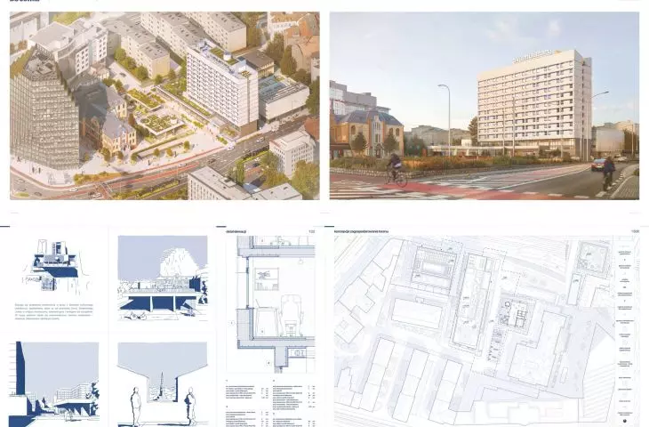 Competition for the Jowita student house in Poznań - second place