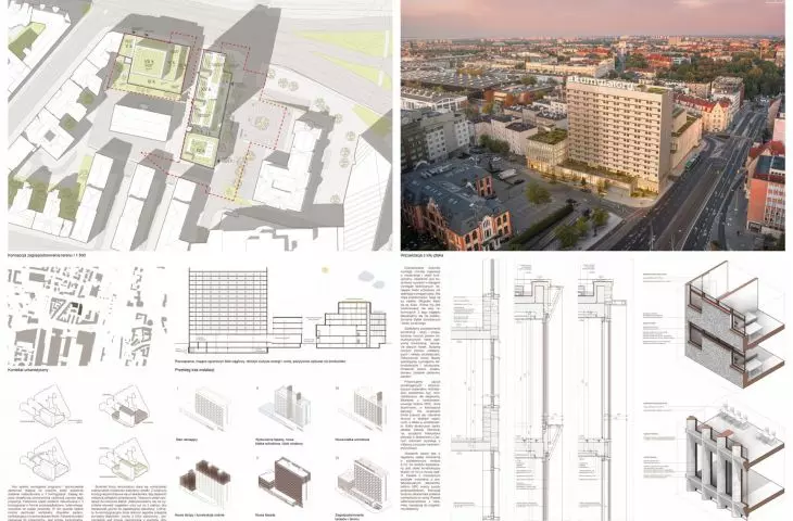 Competition for the Jowita student house in Poznań - equivalent award