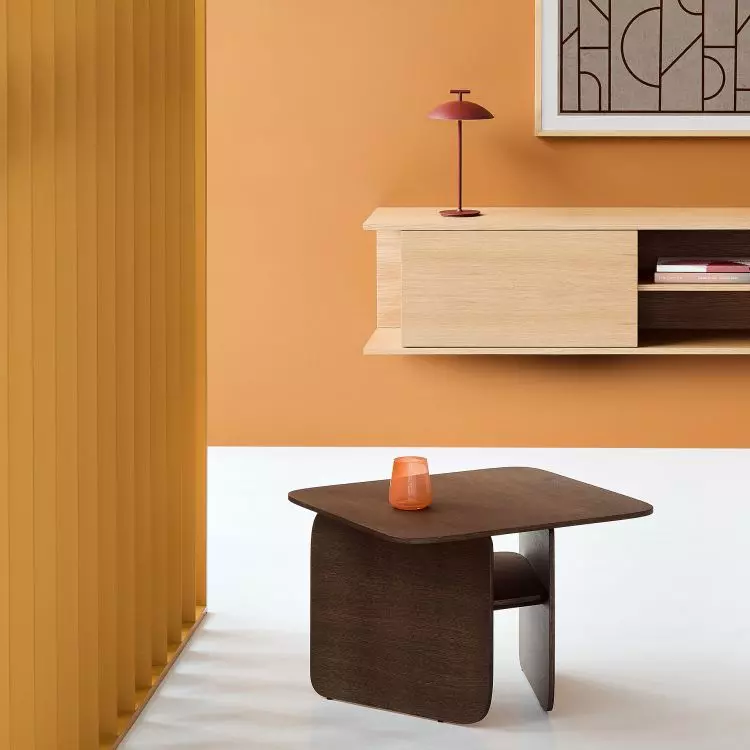 Carde table, design: Maja Ganszyniec Studio; Tivi RTV cabinet, design: Piotr Kuchcinski