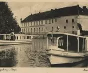  1942 , Zamek i przystań w Węgorzewie.