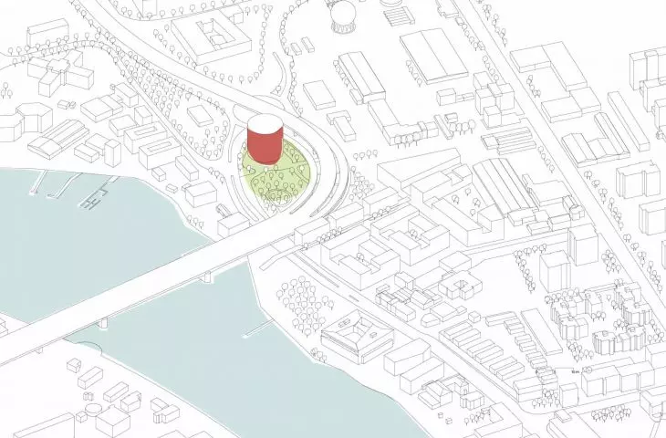Przestrzeń wystawiennicza dla historycznej panoramy miasta w Konstancji