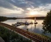 Marina - przystań żeglarska nad Jeziorem Paprocańskim w Tychach