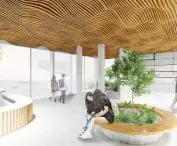 view of the entrance area of the art gallery