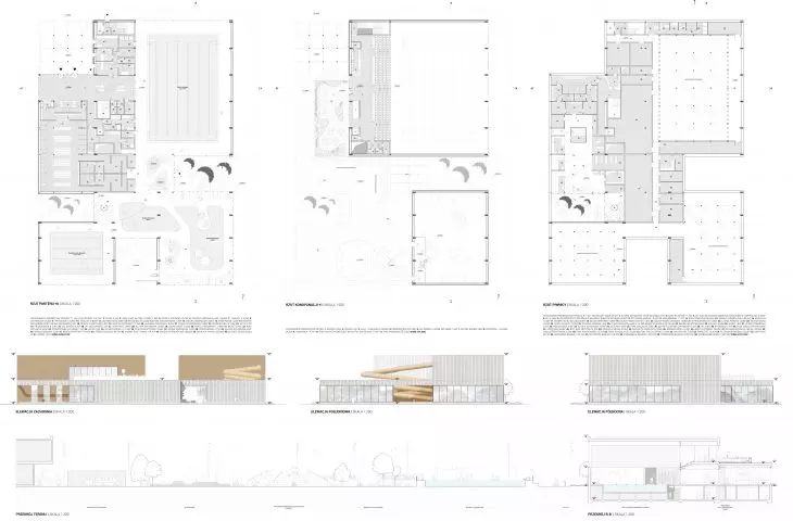 Distinction, building plans and sections