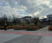 This part of the Mogilskie traffic circle will be filled with greenery