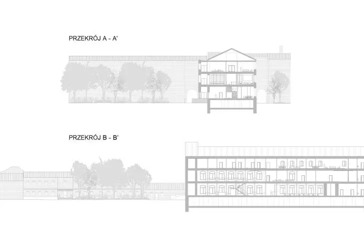 cross-section A-A, cross-section B-B