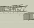 Cross section of the tourist facility