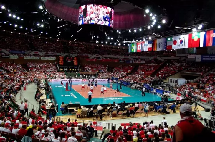 Spodek hall during the 2012 World League competition