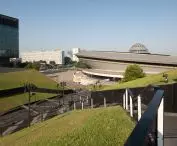 Spodek from the roof of the International Convention Center