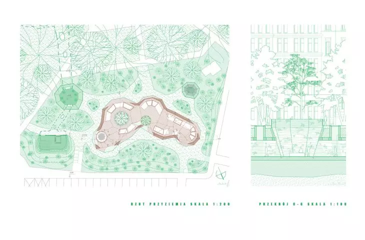 ground plan and cross-section
