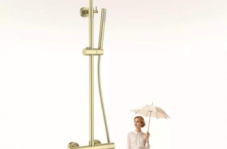 BOSTON BOS-ZKPN.400 TERMO GOLD SUN thermostatic exposed shower set