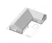 Openwork house - axonometry