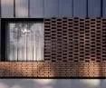 Facade of open-worked bricks