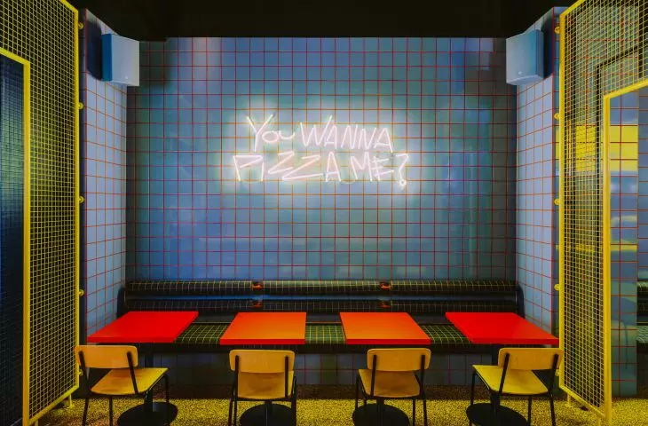 You wanna pizza me? - graffiti inspired neon