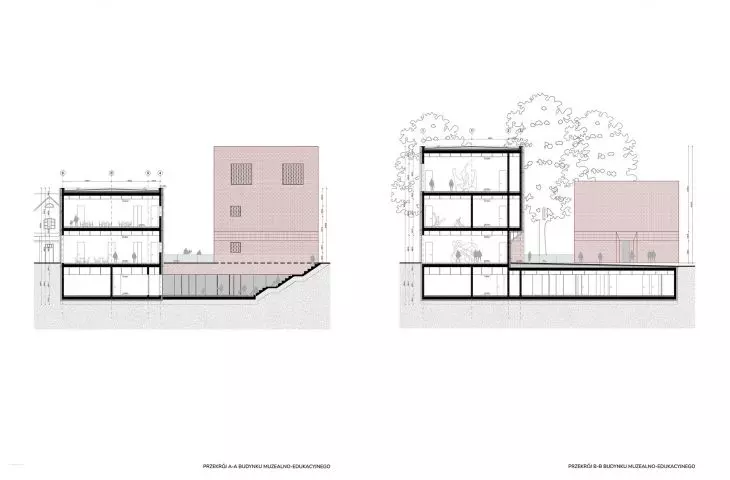 cross-section A-A, cross-section B-B