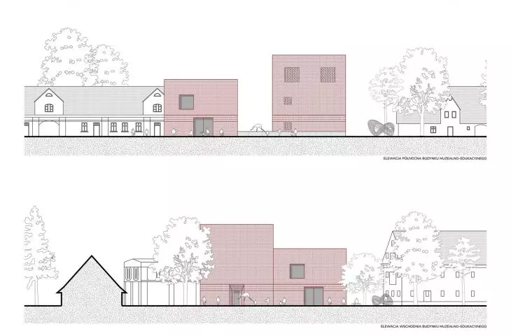 North elevation, east elevation